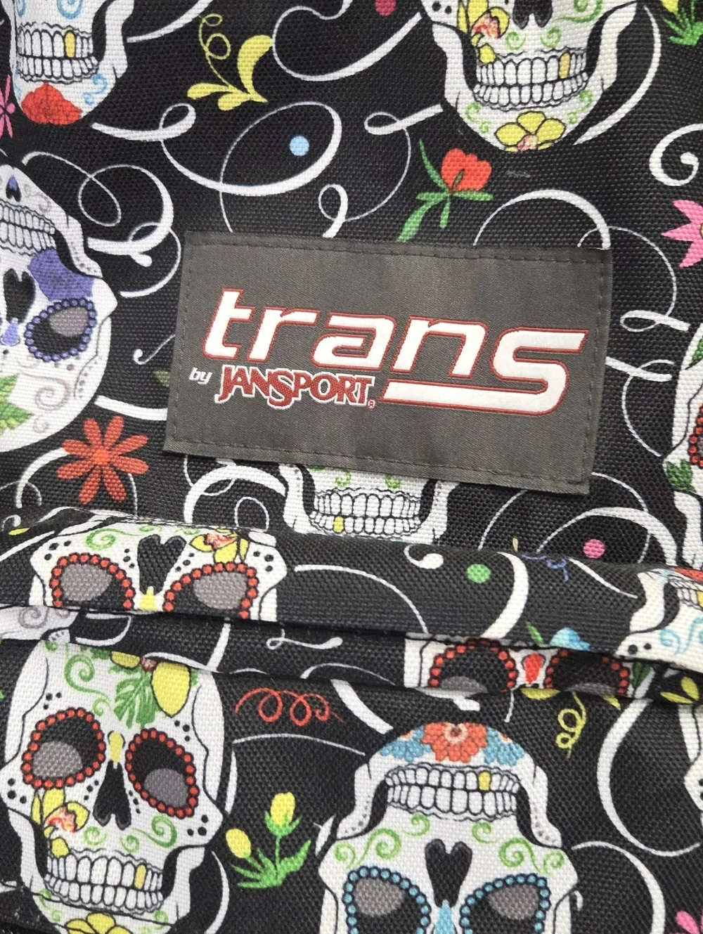 Jansport Trans Sugar Skull Dia De Los Muertos Backpack, Halloween Latin Goth Bag